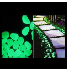 Fluorescent phosphorescent glow in the dark green plastic stones