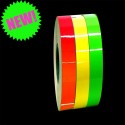Fluorescent adhesive stripes in 3 colors, width 7 mm x 6 m