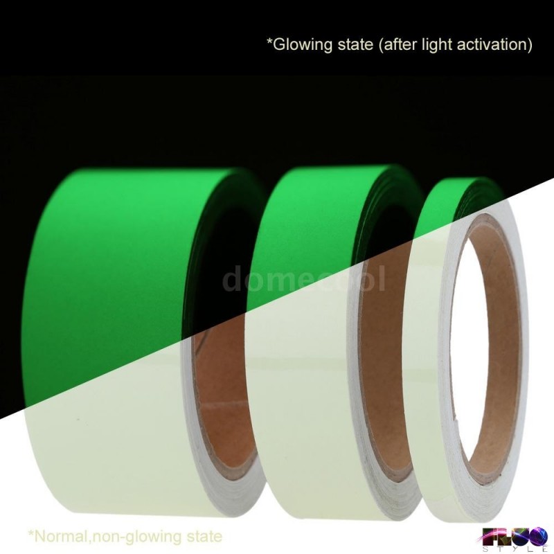 FULARR 5m X 2cm Premium Nastro Luminoso Rimovibile Impermeabile Indossabile Durevole Nastro Sicurezza Luminoso Autoadesivo Luce Verde Glow in The Dark Tape Nastro Adesivo Fluorescente 