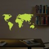 Mappa del mondo fluorescente fosforescenti adesiva che si illumina al buio
