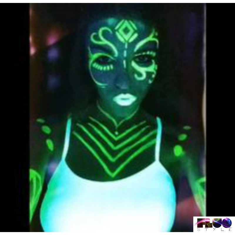 Vernice UV fluorescente per viso e corpo fosforescente invisibile che si  illumina al buio