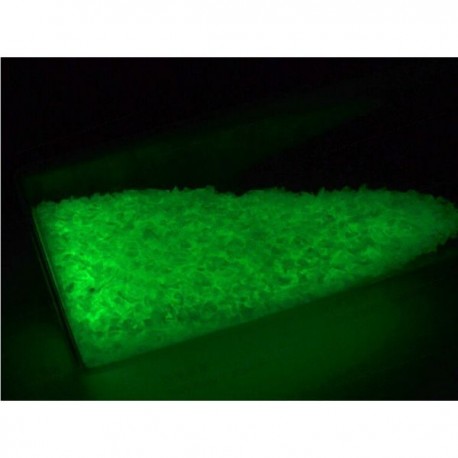 Graniglia in vetro fluorescente fosforescente che si illumina al buio