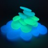 Photo-luminescent fluorescent glow in the dark glass buttons
