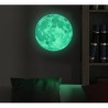 Phosphorescent fluorescent glow in the dark full moon sticker in 3 sizes