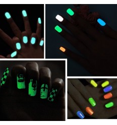 Smalto per unghie luminescente in 8 colori