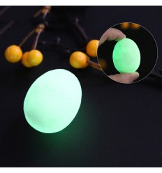 5 pezzi in calcite a forma di uovo fosforescenti fotoluminescenti si illuminano al buio