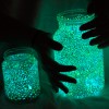 Fluorescent phosphorescent glow in the dark glass grit 