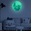 Phosphorescent fluorescent glow in the dark full moon sticker in 3 sizes