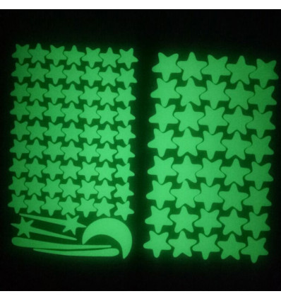 sdfghzsedfgsdfg 100 pz/sacchetto 3D stelle che si illuminano al buio adesivi da parete fluorescenti luminosi per la camera dei bambini camera da letto 