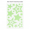 Fluorescents, phosphorescents glow in the dark full and empty stars stickers