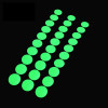Fluorescent phosphorescent glow in the dark arrows stickers
